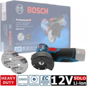 Кутова шліфувальна машина акумуляторна Bosch GWS 12V-76 Professional (12 В, без АКБ, 76 мм) (06019F2000) №2