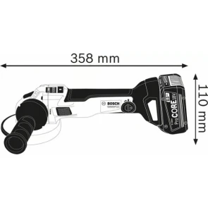 Акумуляторна кутова шліфмашина Bosch GWS 18V-10 (2х18 В, 5 А*год) (06019J4004) №7
