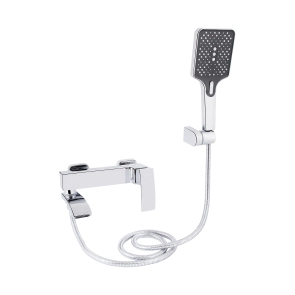 Змішувач для ванни Qtap Swan Cascada з поворотним виливом (з душовим гарнітуром) QTSWA260CRM45565 Chrome №1