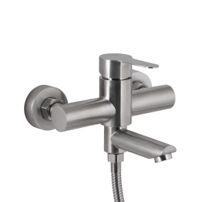 Смеситель для ванны Brinex Pure 006 с поворотным изливом (с душевым гарнитуром) Nickel BRIPUR006NKL №3