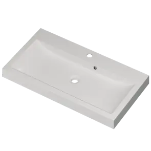 Раковина матова врізна Amidicon Lagune Slim 80 792х425 з литого каменю №3