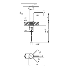 Змішувач для раковини Qtap Grand QTGRAWCR001F White №2