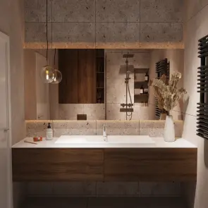 Раковина глянцева врізна Amidicon Liza 120 1202х480 з литого каменю №9
