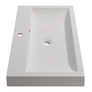 Раковина глянцевая врезная Amidicon Lagunа Slim 80 792х425 из литого камня №4