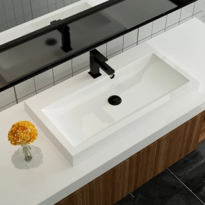 Раковина матова врізна Amidicon Lagune Slim 80 792х425 з литого каменю №8