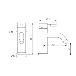 Смеситель для раковины Lidz Aria 0011F (k35) LDARI0011FNKS46091 Nickel №2