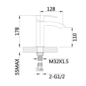 Смеситель для раковины Qtap Swan Cascada QTSWA270CRM45564 Chrome №2