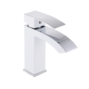 Смеситель для раковины Qtap Swan Cascada QTSWA270CRW45568 Chrome/White №1