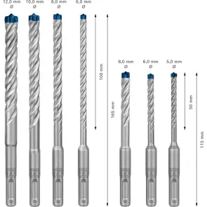 Набор буров Bosch Expert SDS-Plus-7X (5-12 мм, 7 шт.) (2608900195) №4