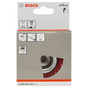 Bosch Щітка чашкова, нейлон 75 мм, дриль №2