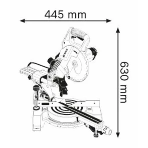 Пила торцювальна Bosch GCM 800 SJ Professional (1400 Вт, 216 мм) (0601B19000) №5