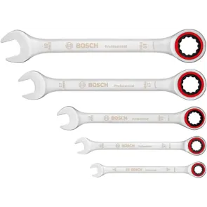 Набор гаечных ключей с трещоткой Bosch Professional (5 шт.) (1600A02Z3D) №1