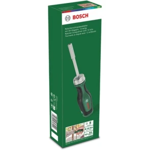 Отвертка с храповым механизмом и битами Bosch (13 шт.) (1600A02BX2) №4