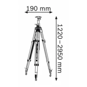 Штатив Bosch Professional BT 300 HD (1220-2950 мм) (0601091A00) №2
