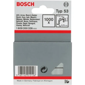 Металеві скоби Bosch, тип 53 (6х11.4х0.74 мм, 1000 шт.) (1609200326) №2