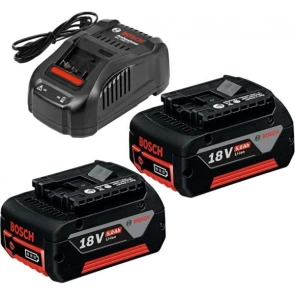 Аккумулятор Bosch Professional (Li-Ion, 18 В, 5 А*ч, 2 шт.) + зарядное устройство для Bosch GAL1880 CV (1600A00B8J) №1