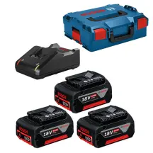 Комплект аккумуляторов Bosch GBA 18V и зарядное устройство для GAL 18-40 CV (18 В, 3x5 А*ч) (0615990L3T)