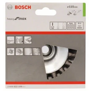 Bosch Щітка конусна, плетений дріт 115 мм М14 Heavy for Inox №2