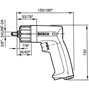Пневматичний дриль Bosch (0.32 кВт, 2200 об/хв) (0607160511) №2