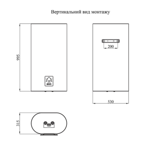 Водонагрівач Kroner Flacher K80F2-D з сухим ТЕНом №4