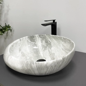 Умивальник (раковина) VBI RICCIA LIGHT STONE GLOSSY накладний №3