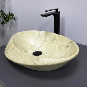 Умивальник (раковина) VBI ROTELLO BEIGE ONYX MATT накладний №4