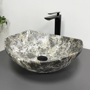 Умивальник (раковина) VBI RONTA DARK GREY STONE MATT накладний №1