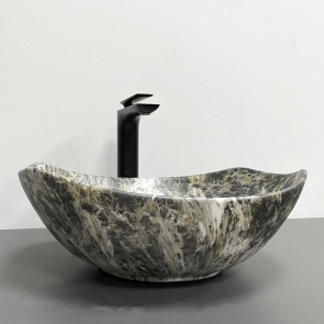 Умивальник (раковина) VBI RONTA DARK GREY STONE MATT накладний №2