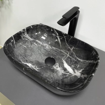 Умывальник (раковина) VBI RAVENNA BLACK OPAL GLOSSY накладной
