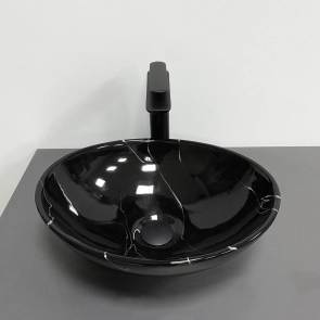 Умивальник (раковина) VBI PARMA BLACK MARMO GLOSSY накладний №3