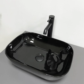 Умывальник (раковина) VBI RAVENNA BLACK GLOSSY накладной №1