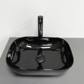 Умывальник (раковина) VBI RAVENNA BLACK GLOSSY накладной №2