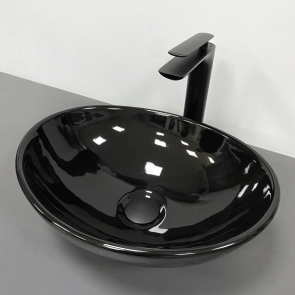 Умивальник (раковина) VBI PARMA BLACK GLOSSY накладний №1