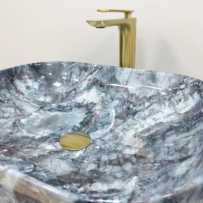 Умивальник (раковина) VBI BERGAMO BLUE TOURMALINE GLOSSY накладний №3