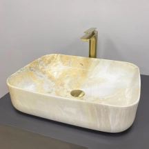 Умывальник (раковина) VBI PALERMO MARBLE YELLOW накладной