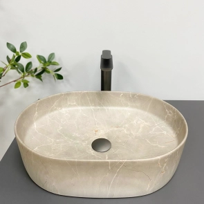 Умывальник (раковина) VBI VERONA 50 BEIGE STONE MATT накладной №3