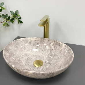 Умывальник (раковина) VBI PARMA GREY STONE GLOSSY накладной №1