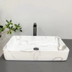 Умивальник (раковина) VBI TRIEST MARBLE накладний №4