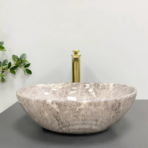 Умывальник (раковина) VBI PARMA GREY STONE GLOSSY накладной №3