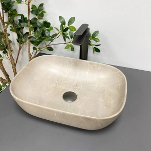 Умивальник (раковина) VBI RAVENNA BEIGE STONE MATT накладний №1