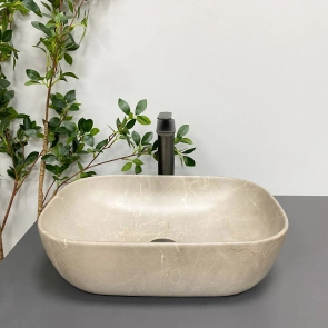 Умивальник (раковина) VBI RAVENNA BEIGE STONE MATT накладний №3