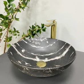 Умывальник (раковина) VBI AMALFI BLACK ONYX MATT накладной №1