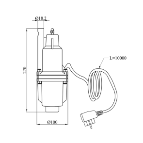 Насос глибинний вібраційний Pumpman TVM60-10 Нmax 70м Qmax 1,1куб.м 250Вт №5