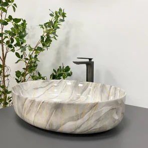 Умивальник (раковина) VBI UDINE STONE GLOSSY накладний №4