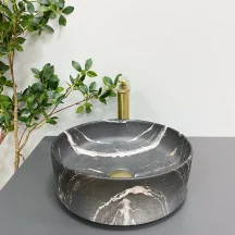 Умывальник (раковина) VBI PRATO BLACK ONYX MATT накладной