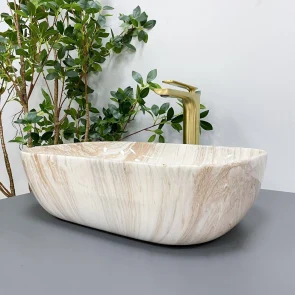 Умивальник (раковина) VBI RAVENNA TRAVERTINE GLOSSY накладний №5