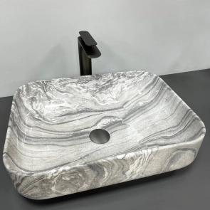 Умивальник (раковина) VBI PALERMO GREY ONYX GLOSSY накладний №1