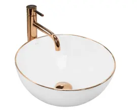 Умывальник (раковина) REA STELLA ROSE GOLD EDGE накладной