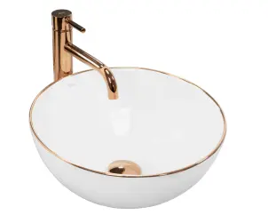 Умивальник (раковина) REA STELLA ROSE GOLD EDGE накладний №1
