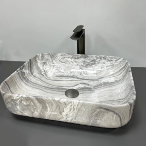 Умивальник (раковина) VBI PALERMO GREY ONYX GLOSSY накладний №4